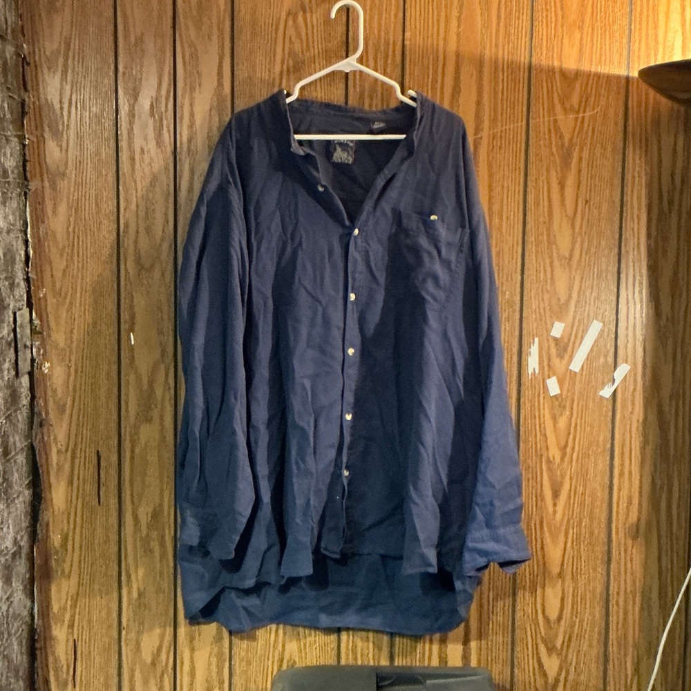 Men's Navy Blue Button-Up Jacket